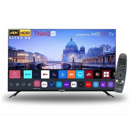 Hyundai 108 cm (43 Inch) Ultra HD SMART LED TV, Black, 43UDHYW1I5