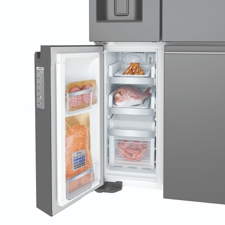 Electrolux 680 L Frost Free Side by Side Refrigerator, Glossy Dark Grey Stainless Steel, EQE6879A-B NIN