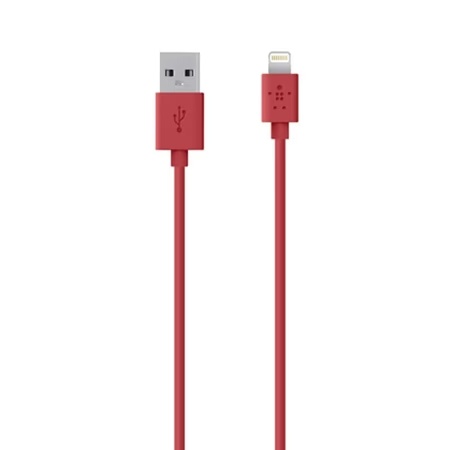 Belkin F8J023BT04 1.2 m USB 2.0 to Lightning Fast charging & data transfer Cable, Red
