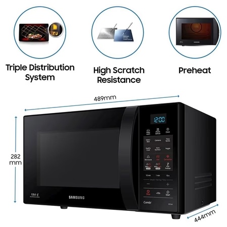 Samsung 21 litre Convection Microwave Oven with Ceramic Enamel Cavity, CE73JD-B1/XTL