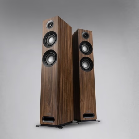 Jamo S807 Tower Speaker with Dolby Atmos, Walnut