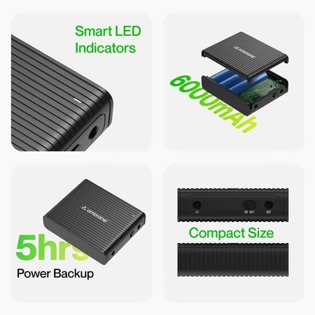 Ambrane Power Volt FGPB000197 UPS for Wifi Routers, Black 6 Ambrane Power Volt FGPB000197 UPS for Wifi Routers, Black