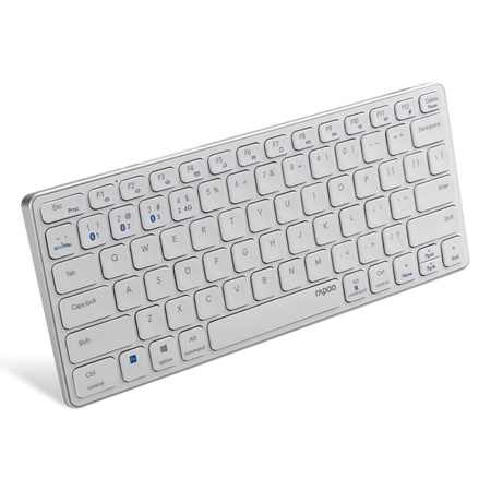 Rapoo E9050 C-Type Rechargeable Bluetooth Wireless Multi-Device Keyboard, White