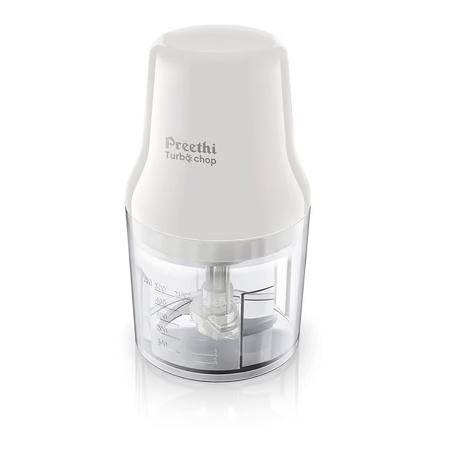 Preethi CH-601 450-Watt Chopper with One-Touch Operation, Shockproof design (White)