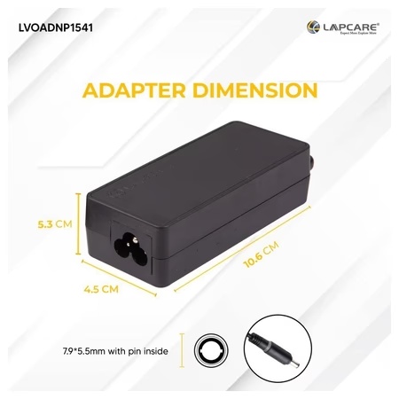 Lapcare LVOADNP1541 Laptop Adapter Designed for IBM 20V 3.25A 65 Watt with 7.9 x 5.5 mm Connector