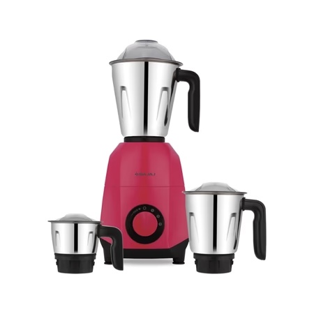 Bajaj Ninja Series Quartz 750 W 3 Jar Mixer Grinder, Garnet Pink