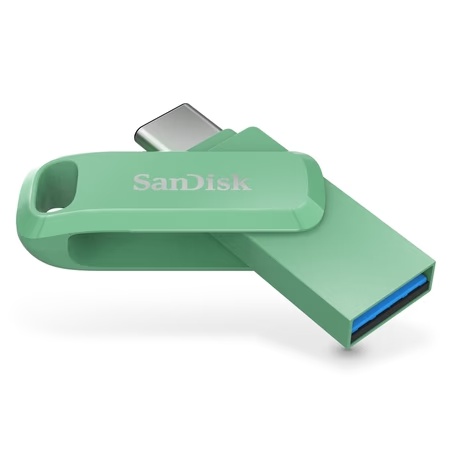 SanDisk Ultra Dual Drive Go Pen Drive, USB Type-C, 64 GB, 300 MB/sec, Absinthe Green