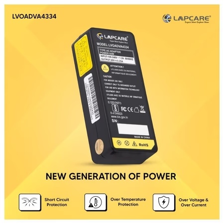 Lapcare LVOADVA4334 Laptop Adapter Designed for Lenovo 3.25A 65 Watt with USB Connector 4 Lapcare LVOADVA4334 Laptop Adapter Designed for Lenovo 3.25A 65 Watt with USB Connector