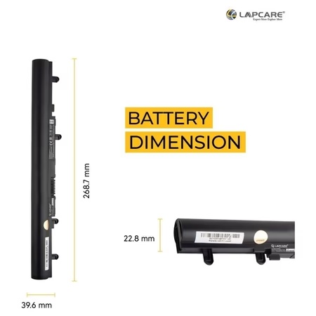 Lapcare LAOBTVS4866 4-Cell 2000mAh Laptop Battery, Black
