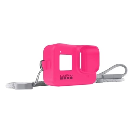 GoPro Camera Sleeve with Lanyard for Hero 8, Electric Pink AJSST-007
