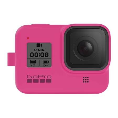 GoPro Camera Sleeve with Lanyard for Hero 8, Electric Pink AJSST-007 6 GoPro Camera Sleeve with Lanyard for Hero 8, Electric Pink AJSST-007