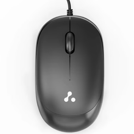 Ambrane SliQ-2 1600 DPI Wired Mouse, Black