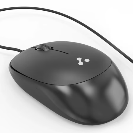 Ambrane SliQ-2 1600 DPI Wired Mouse, Black
