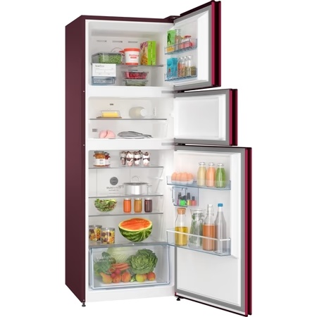 Bosch 216 litres Triple Door Refrigerator, Candy Red CMC36WT5NI