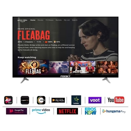 Foxsky 139.7 cm (55 inch) Ultra HD (4K) LED Smart TV, 4K Series 55FS-VS With Voice Search remote, Black 2 Foxsky 139.7 cm (55 inch) Ultra HD (4K) LED Smart TV, 4K Series 55FS-VS With Voice Search remote, Black