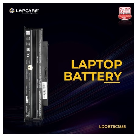 Lapcare 6-Cell 4000 mAh 11.1V Laptop Battery Designed for Dell 15R (LDOBT6C1555) 6 Lapcare 6-Cell 4000 mAh 11.1V Laptop Battery Designed for Dell 15R (LDOBT6C1555)