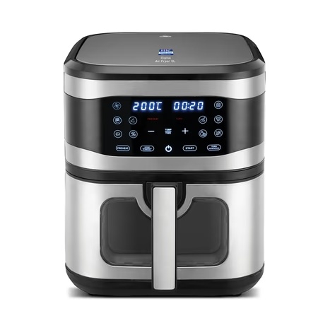 Kent Digital 8 L Air Fryer 1700 W, Black and Silver