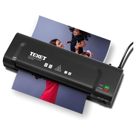 Texet LMA4-QX Portable Lamination Machine, 2 MIN Quick Warm Up, Jam Release, Hot/Cold Switches, for Home and Office