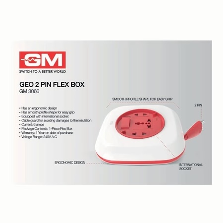 GM Geo 2 Pin Flex Box 8.2 Meter With Indicator And International Socket