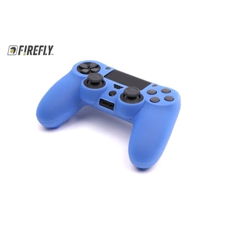 Firefly Silicone Cover for PS4 Controller, Candy Blue 4 Firefly Silicone Cover for PS4 Controller, Candy Blue