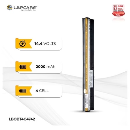 Lapcare 4-Cell 2000 mAh 14.4V Laptop Battery Designed for Lenovo Touch Series G400s/G405s 4C (LBOBT4C4742)