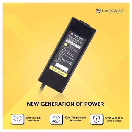 Lapcare LVOADNB7349 Laptop Power Adapter with Over Current Protection, Black 4 Lapcare LVOADNB7349 Laptop Power Adapter with Over Current Protection, Black