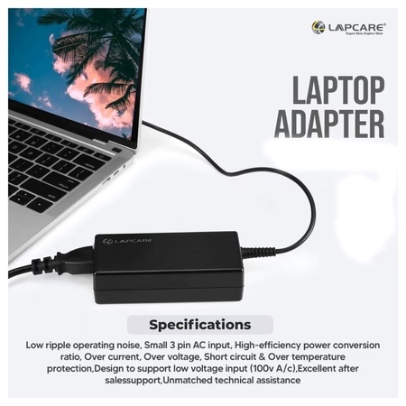Lapcare LVOADNB7349 Laptop Power Adapter with Over Current Protection, Black 5 Lapcare LVOADNB7349 Laptop Power Adapter with Over Current Protection, Black