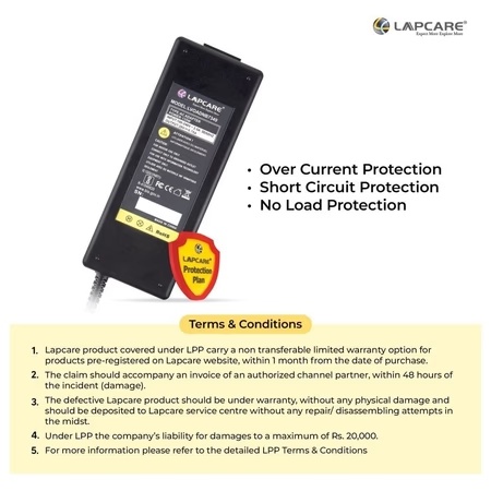 Lapcare LVOADNB7349 Laptop Power Adapter with Over Current Protection, Black 6 Lapcare LVOADNB7349 Laptop Power Adapter with Over Current Protection, Black