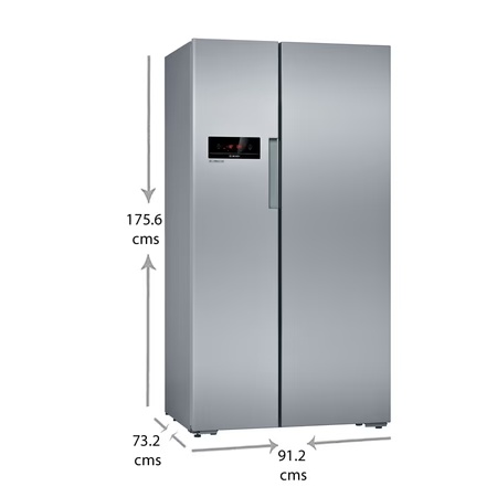 Bosch 658L Inverter Frost Free Side by Side Refrigerator (KAN92VS30I Inox,Airfresh Filter)