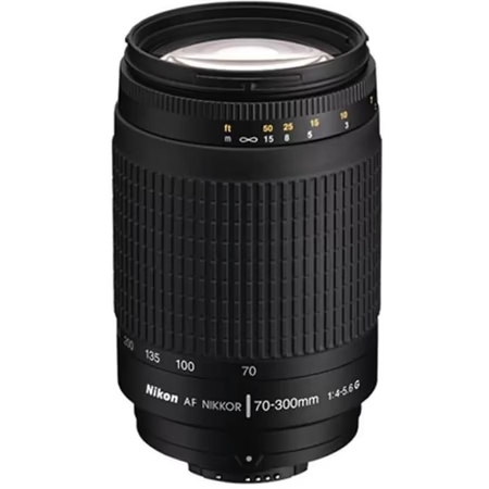 Nikon AF Zoom-Nikkor 70 mm - 300 mm f/4-5.6 Telephoto Lens, Black