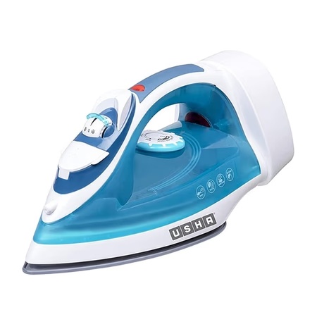 Usha Helix Pro Steam Iron with 5 Fabric Settings , 2000 Watts Blue