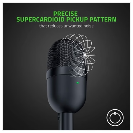 Razer Seiren Mini Ultra Compact Supercardioid Condenser Microphone For Professional Recording & Streaming (Black)