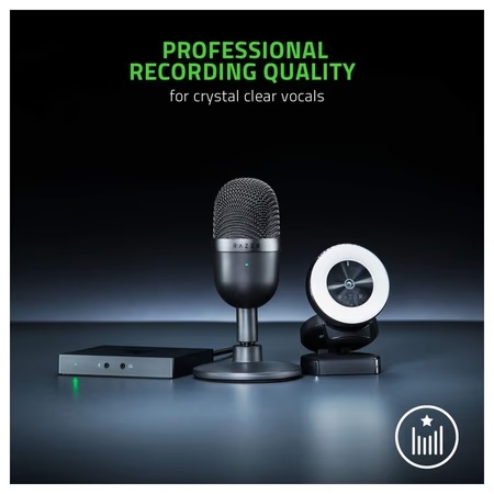 Razer Seiren Mini Ultra Compact Supercardioid Condenser Microphone For Professional Recording & Streaming (Black)