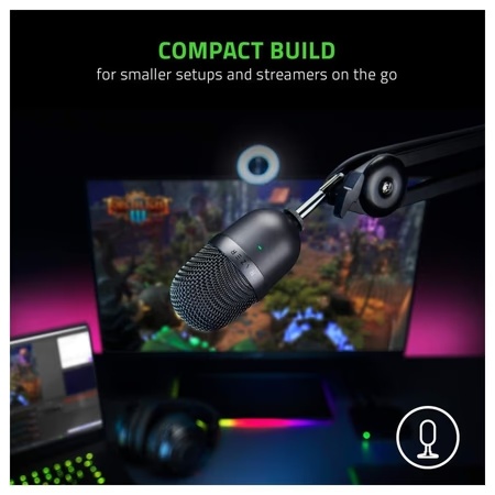 Razer Seiren Mini Ultra Compact Supercardioid Condenser Microphone For Professional Recording & Streaming (Black) 4 Razer Seiren Mini Ultra Compact Supercardioid Condenser Microphone For Professional Recording & Streaming (Black)