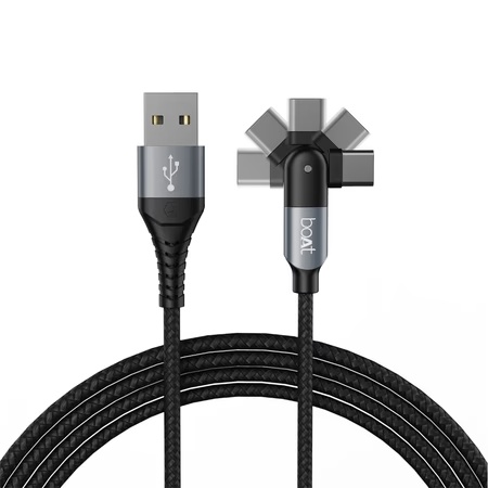 Boat C-Axis USB-C Cable, Mercurial Black