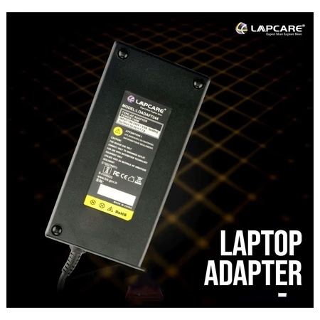 Lapcare LOADAF7344 Laptop Power Adapter with Over Current Protection, Black