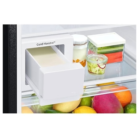 Samsung 192 Litre Single Door Refrigerator, Luxe Black, RR21A2J2YBX/HL, Curd Maestro 12 Samsung 192 Litre Single Door Refrigerator, Luxe Black, RR21A2J2YBX/HL, Curd Maestro