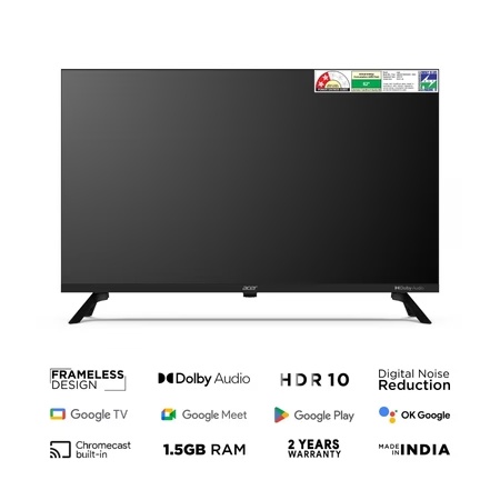 Acer 80 cm (32 Inch) HD LED Google TV, AR32GT2841HDFL