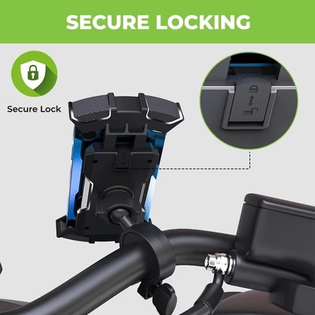 UltraProlink UM1138 Bike Mount, Handlebar Phone Mount for Bicycles and Motorcycles 3 UltraProlink UM1138 Bike Mount, Handlebar Phone Mount for Bicycles and Motorcycles