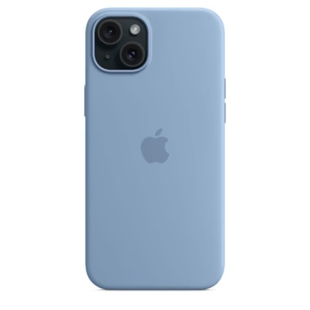 Apple iPhone 15 Plus Silicone Case, Winter Blue