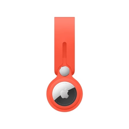 Apple AirTag Loop (Made with Durable Polyurethane Material, Lightweight, MK0X3ZM/A,Electric Orange