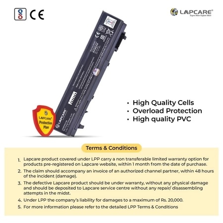 Lapcare LDOBT6C2156 4000mAh 6-Cell Laptop Battery, Black 6 Lapcare LDOBT6C2156 4000mAh 6-Cell Laptop Battery, Black