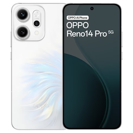 Oppo Reno 14 Pro 5G 256 GB, 12 GB RAM, Pearl White, Mobile Phone