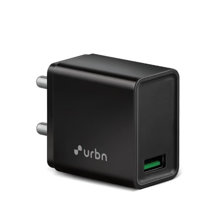 Urbn UWA180 18 Watt Wall Charger and Adaptor, Black