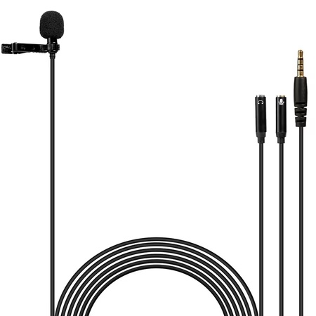 Gamma Audio GA-YLM07 Omnidirectional Condenser Microphone For Voice Recording, Singing, Meeting, Online Course, Youtube Recording, Musical Instrument Recording, Interview, Vlogging (Black)