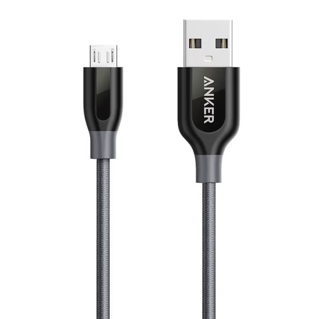 Anker A8142GA1 USB to Micro USB PowerLine+ Double Braided Nylon Cable, Gray