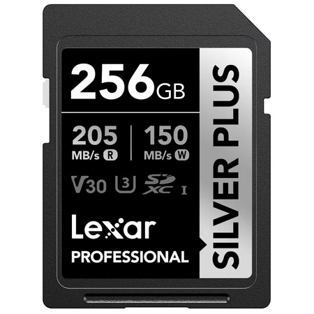 Lexar 256 GB Professional Silver Plus SDXC UHS-I Memory Card