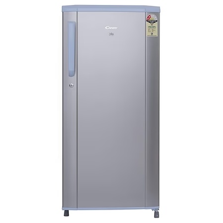 Candy 190L 2 Star Direct Cool Single Door Refrigerator (CDSD522190MS Moon Silver,Toughened Glass Shelves,Built In Stabilizer)
