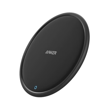 Anker 7.5 Watts Qi Certified Wireless Charger, Overcharge Protection, Radiation Shielding, Anti-slip surface, LED Indicator, Black