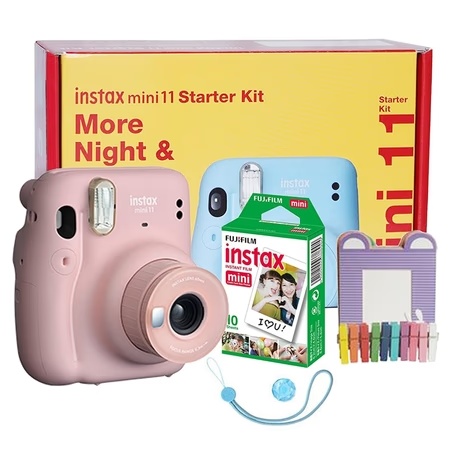 Fujifilm Instax Mini 11 Instant Camera Starter Kit, Blush Pink